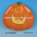 Halloween series ceramic plate with pumpkin design